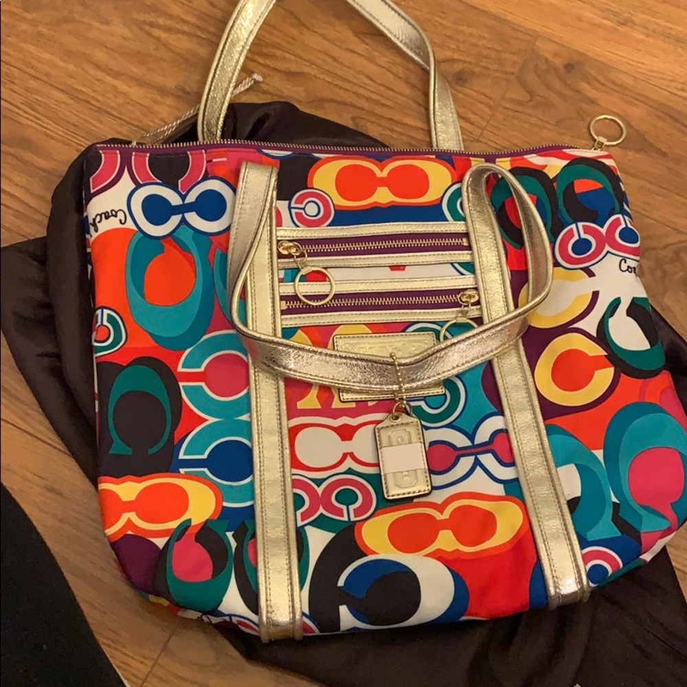 Coach bag with matching wristlet